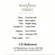 promo CD sleeve (Whitfield Street)